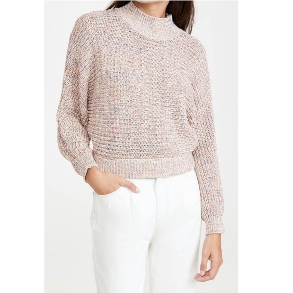 BB Dakota Dolman Sleeve Multicolor Knit Cropped.Sweater